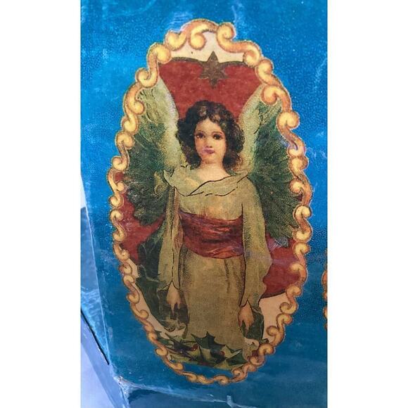 Decoupage christmas Glorious angels ball ornaments 1995 lot of 6 - Picture 6 of 9